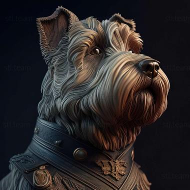 3D model Slovak rough  haired cop dog (STL)